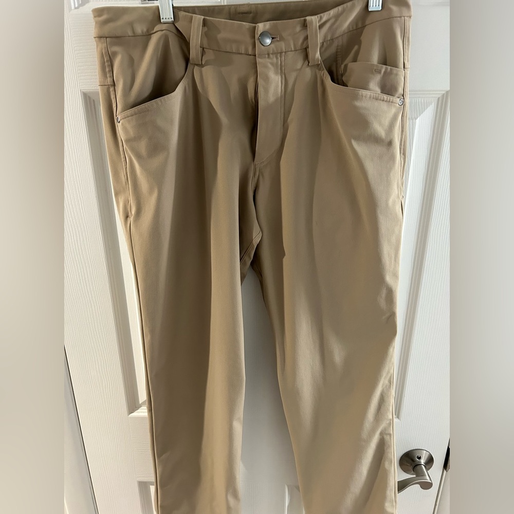 LULULEMON ABC Pant Athletic Active Golf Pants in Light Khaki size 34